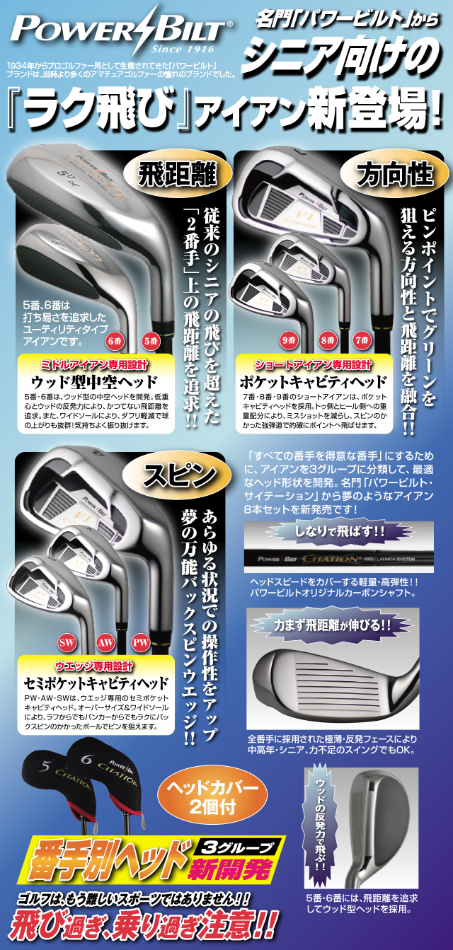 パワービルトアイアン8本セット