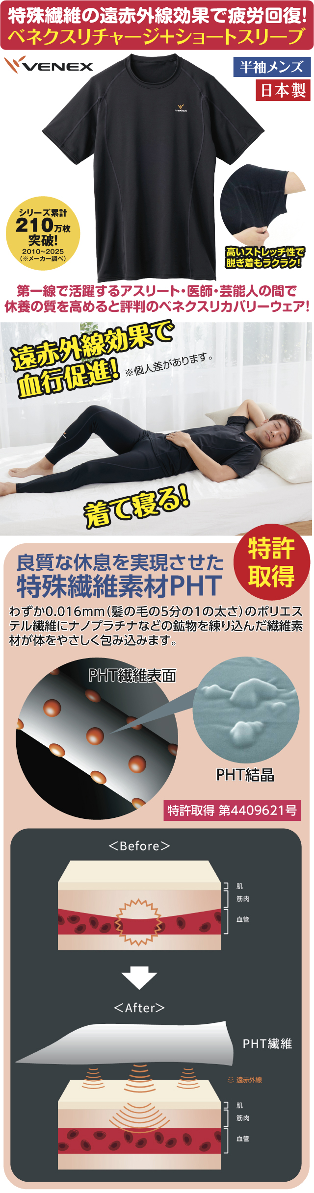 【新品未使用】VENEベネクス　リチャージショートスリーブメンズＭ 60720032.jpg