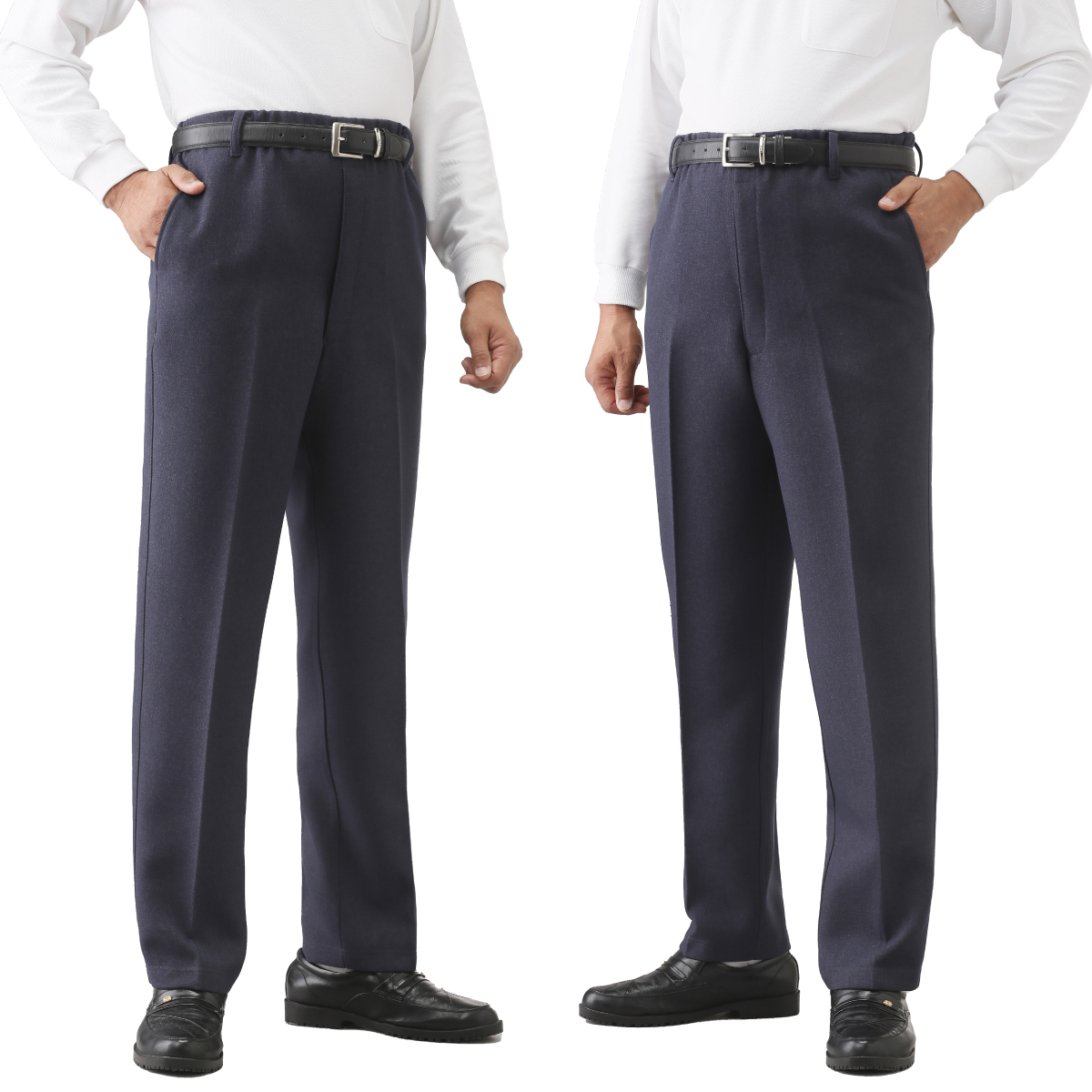 日本製紳士ナノヒーティング裏起毛パンツ2色組"