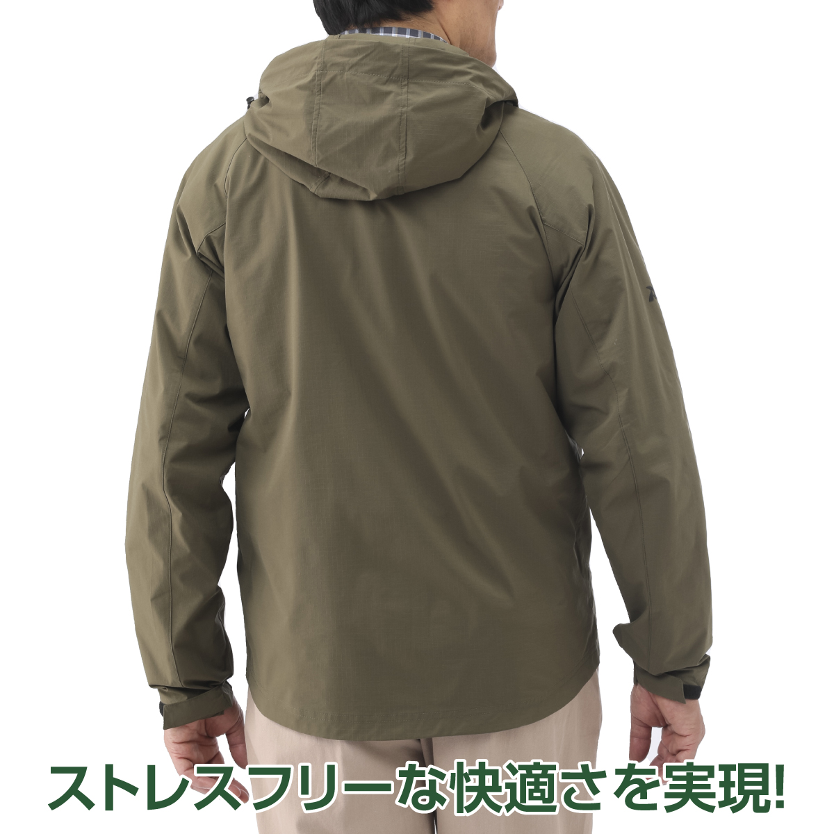 〈タルテックス〉3Dカットストレッチパーカー>