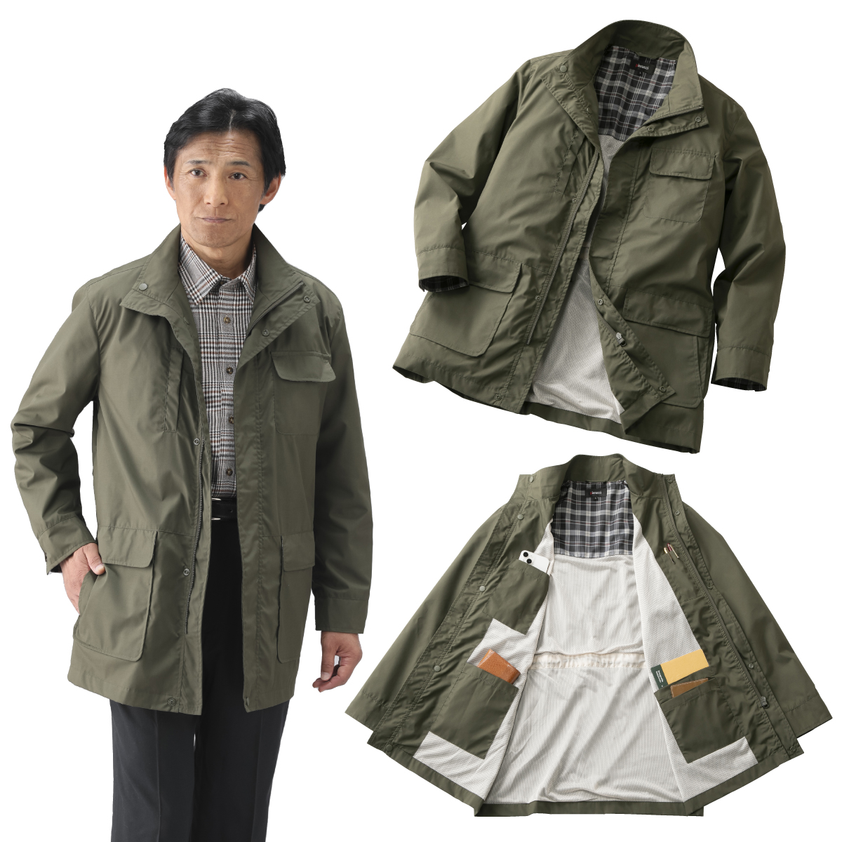 〈ピエルッチ〉多機能トラベラーズコート>