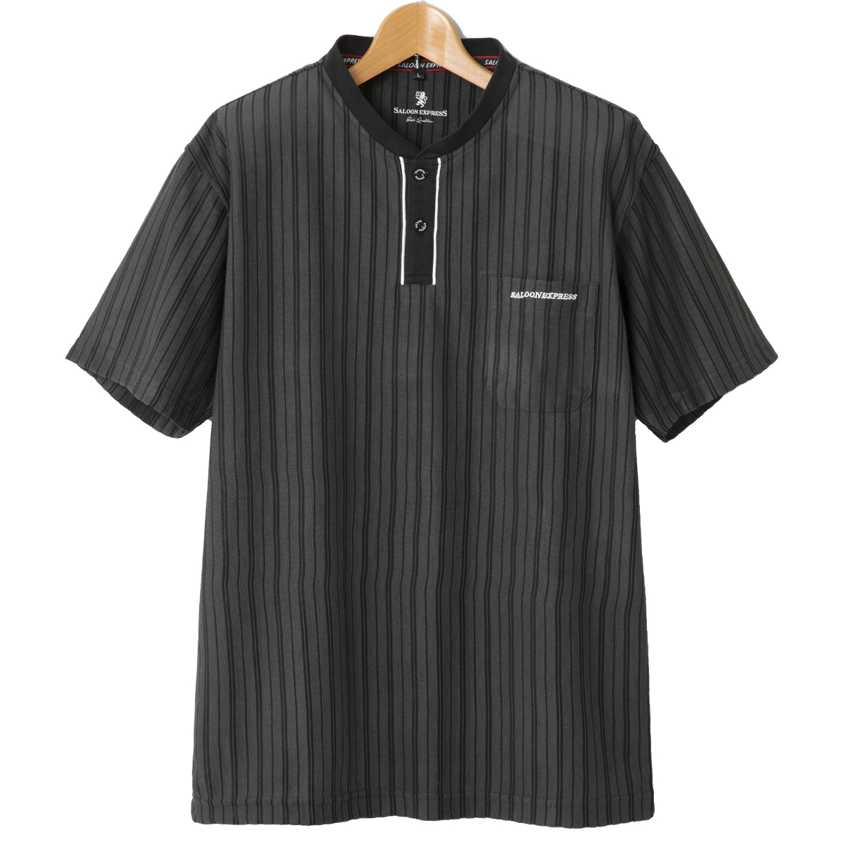 〈サルーンエクスプレス〉ストライプ柄ヘンリーTシャツ3色組