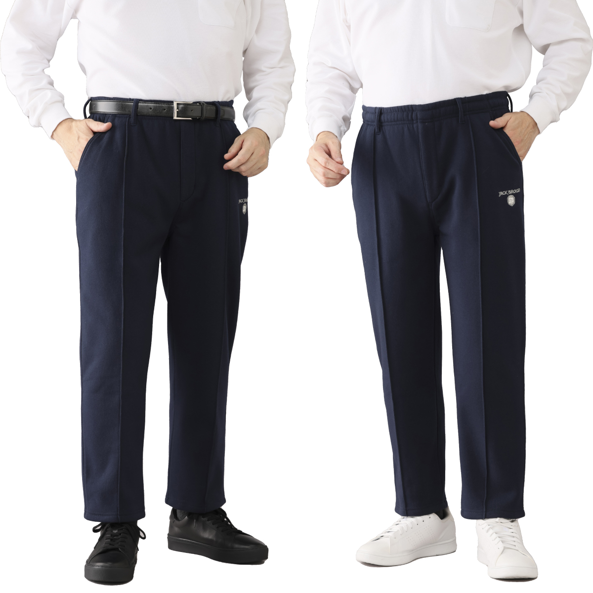 〈ジャックブラウン〉裏起毛ピンタックパンツ3色組