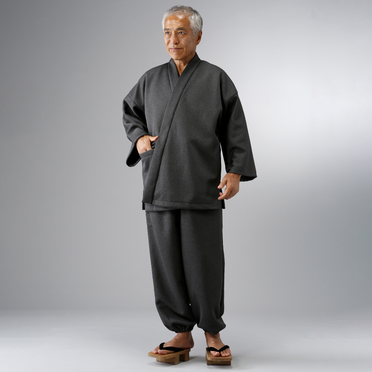 日本製あったか裏起毛作務衣