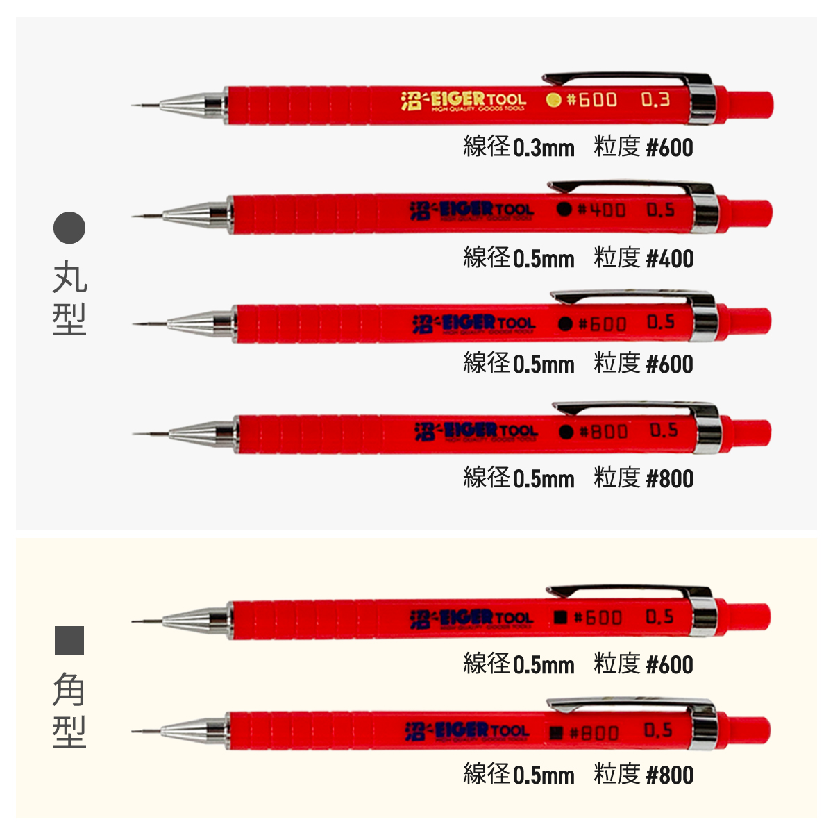 ※5本セット※極ぼそっ！沼ヤスリ 線径0.5Φ ＃600 ペン付き メール便可 ] 極ぼそッ！ 沼ヤスリ 線径0.5mm 粒度#600 EDN5-600