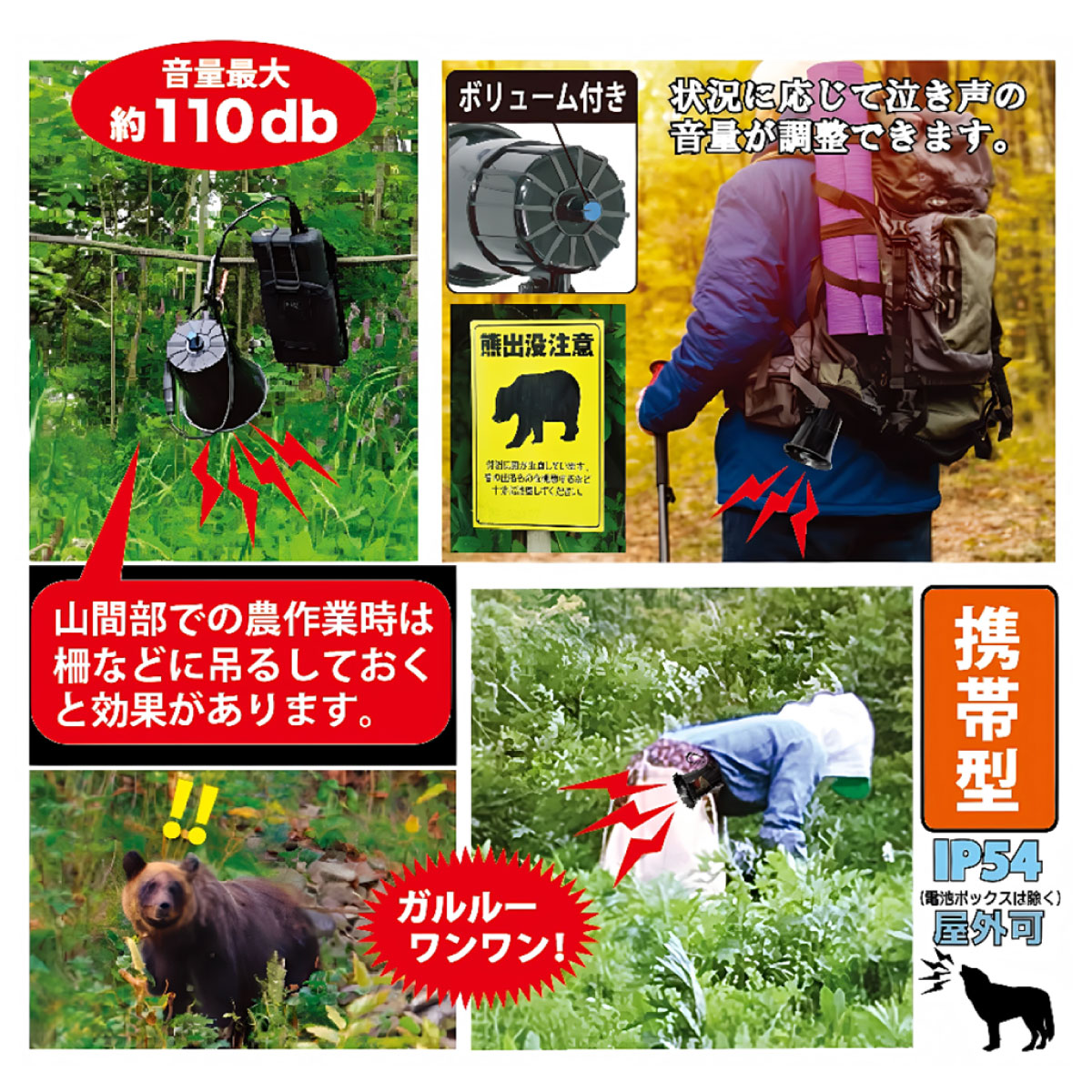 熊鈴ホーン 電池BOX付