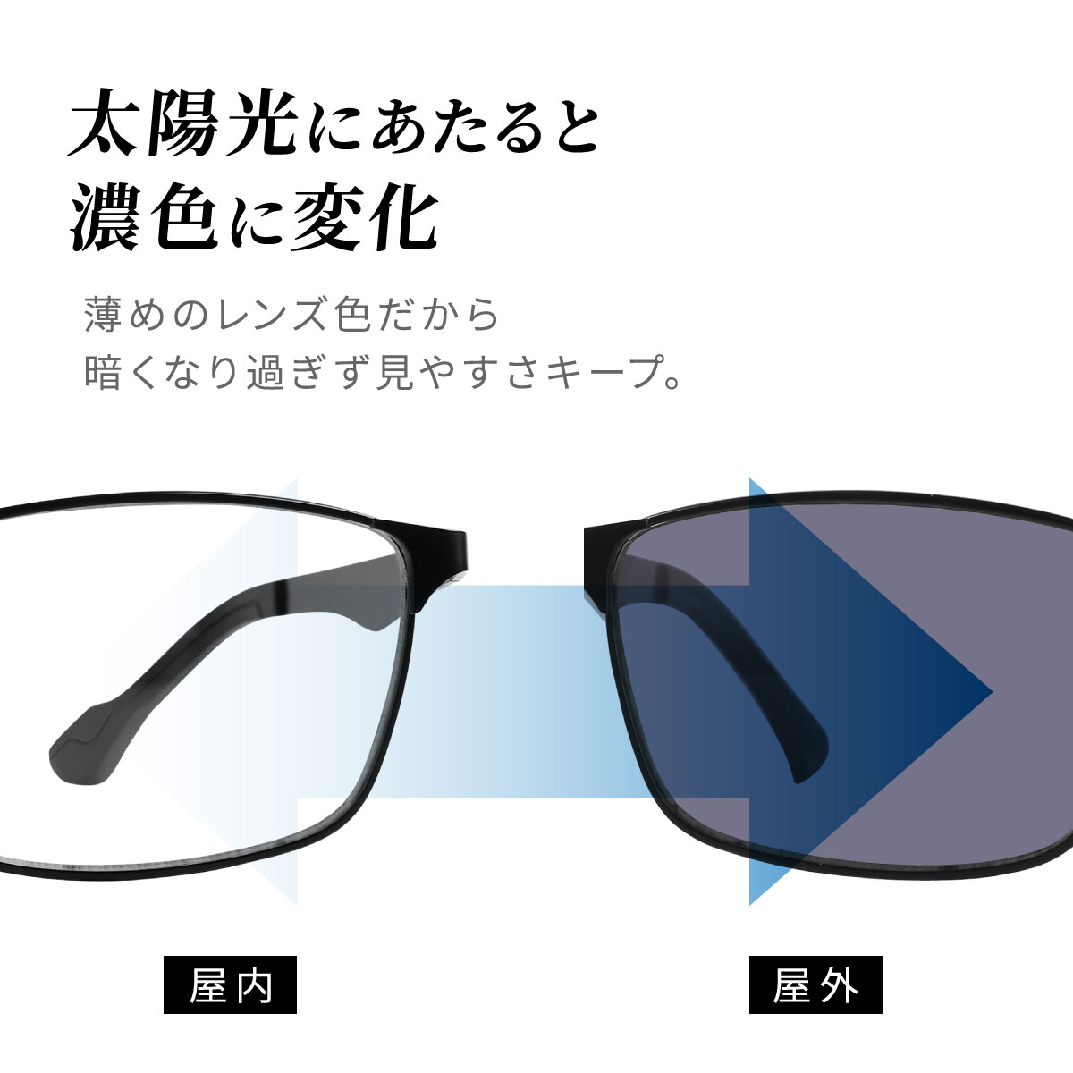 遠近調光シニアグラス