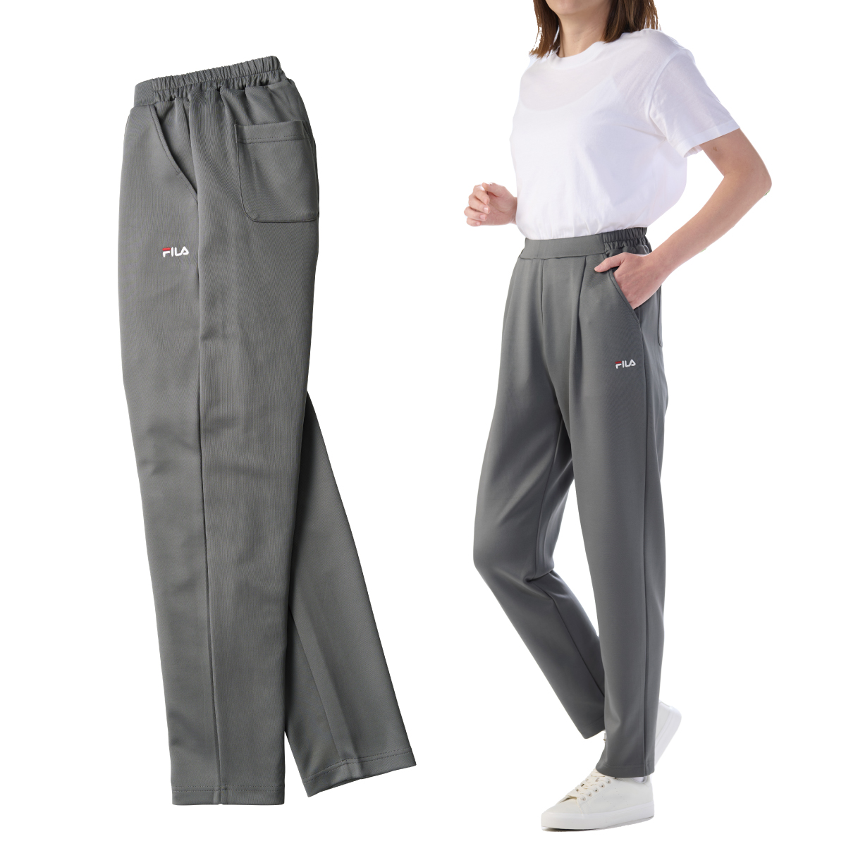 〈FILA〉タックテーパードパンツ